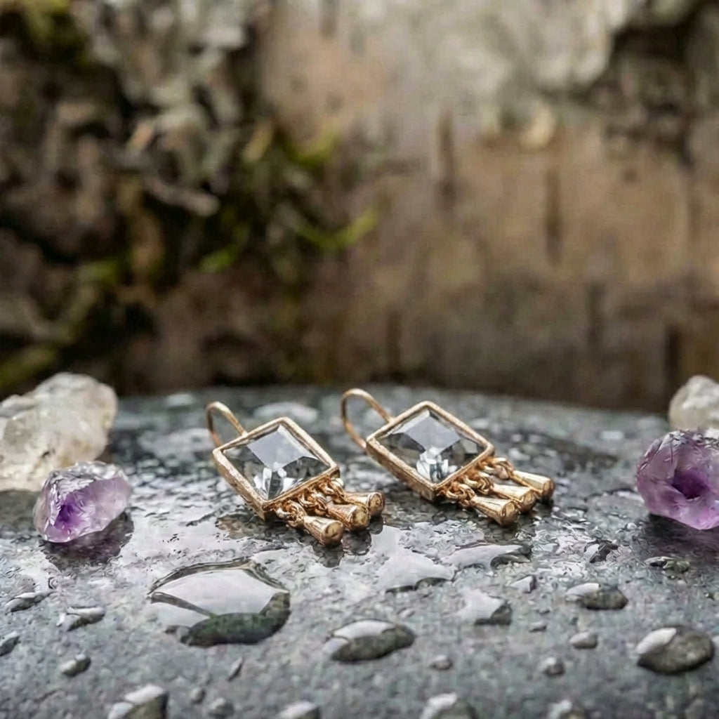 Elegant Stone Dangle Earrings