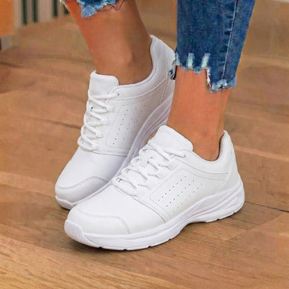 Orthopedic Synthetic Athletic Sneakers - Wide Toe Box & Rubber Sole