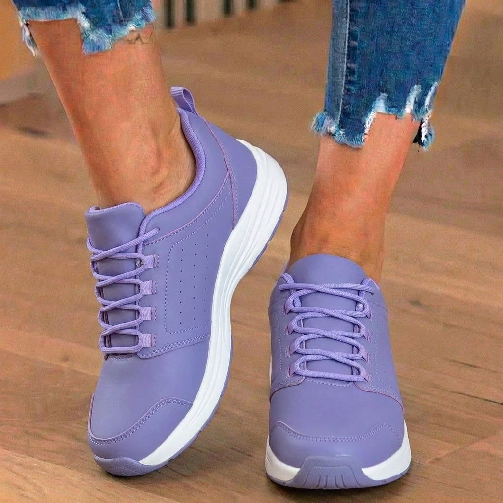Orthopedic Synthetic Athletic Sneakers - Wide Toe Box & Rubber Sole