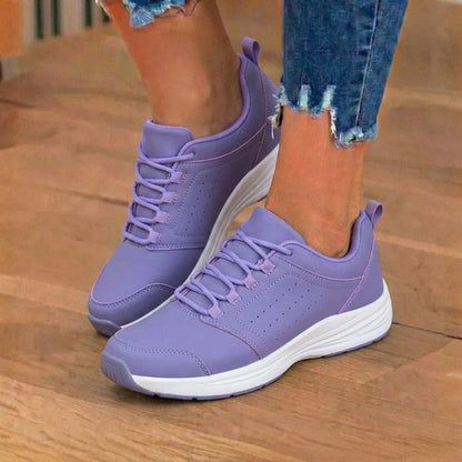Orthopedic Synthetic Athletic Sneakers - Wide Toe Box & Rubber Sole