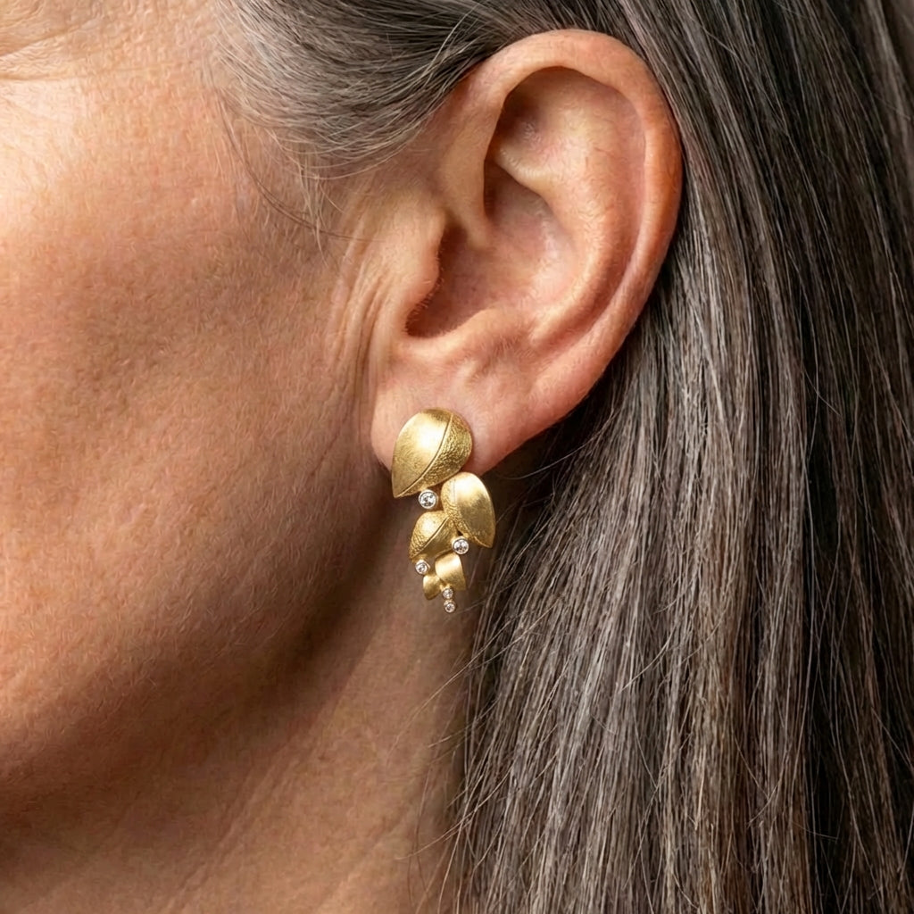Elegant Gold Leaf Earrings