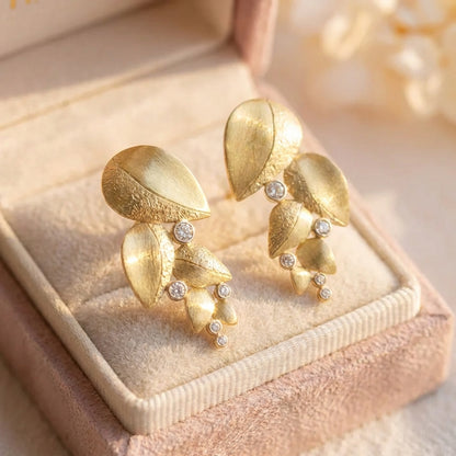 Elegant Gold Leaf Earrings