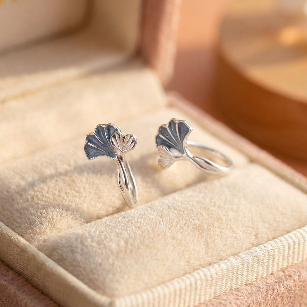 Elegant Ginkgo Leaf Earrings