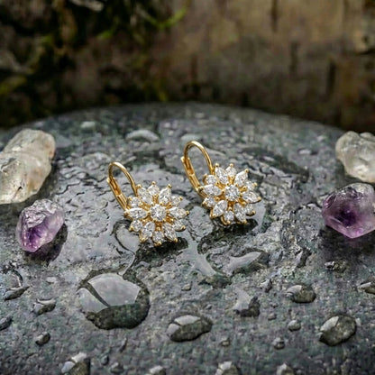Elegant Crystal Snowflake Earrings