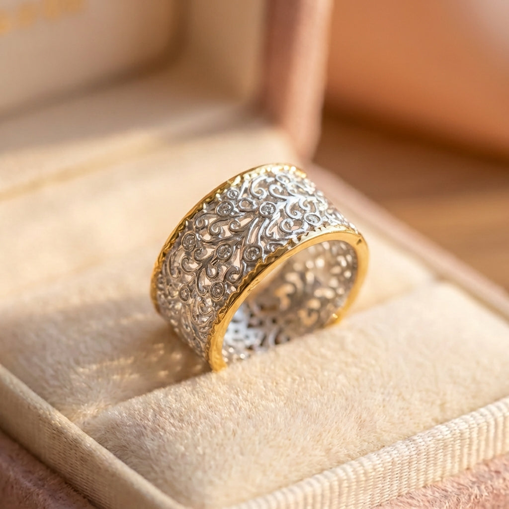 Elegant Filigree Statement Ring