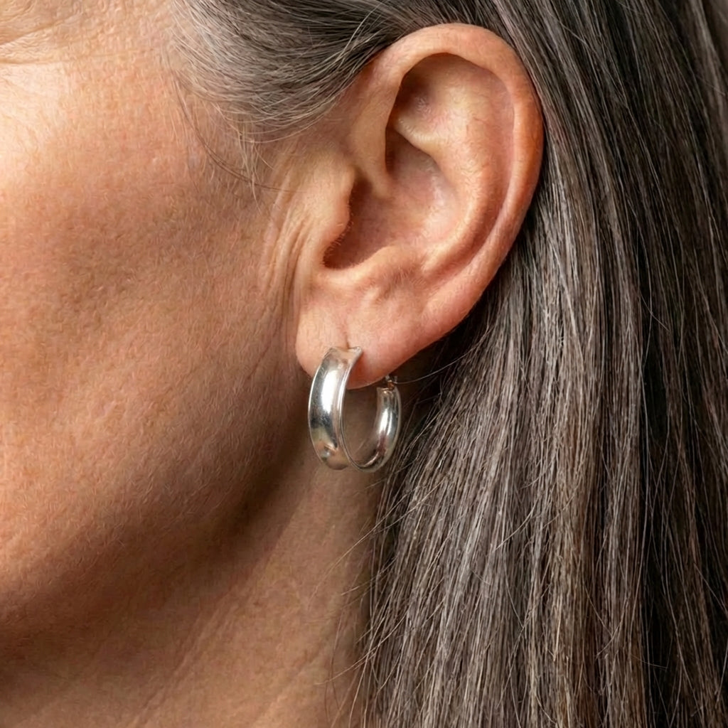 Classic Silver Hoop Earrings