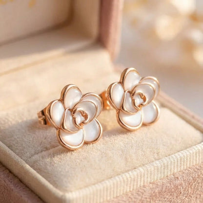 Classic Camellia Flower Earrings
