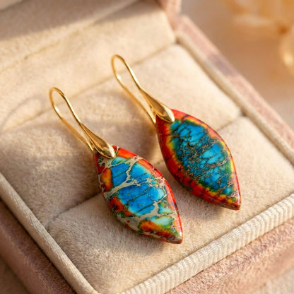 Bohemian Stone Drop Earrings