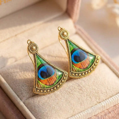 Bohemian Peacock Eye Earrings