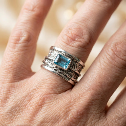 Classic Blue Stone Ring