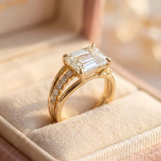 Vintage Zirconia Gold Layered Ring
