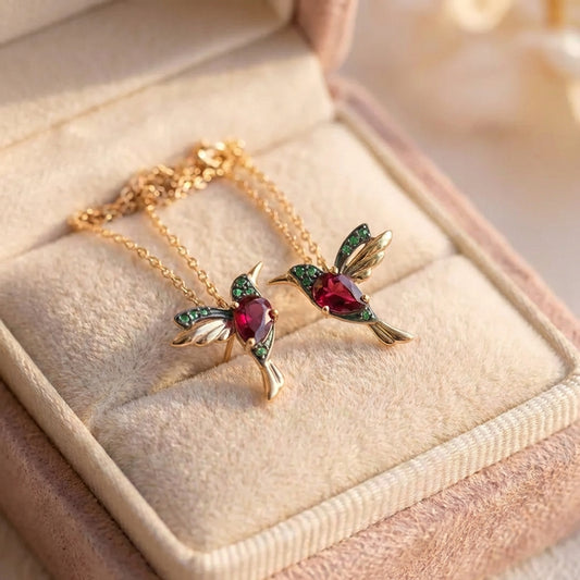Hummingbird Enamel And Zirconia Earrings