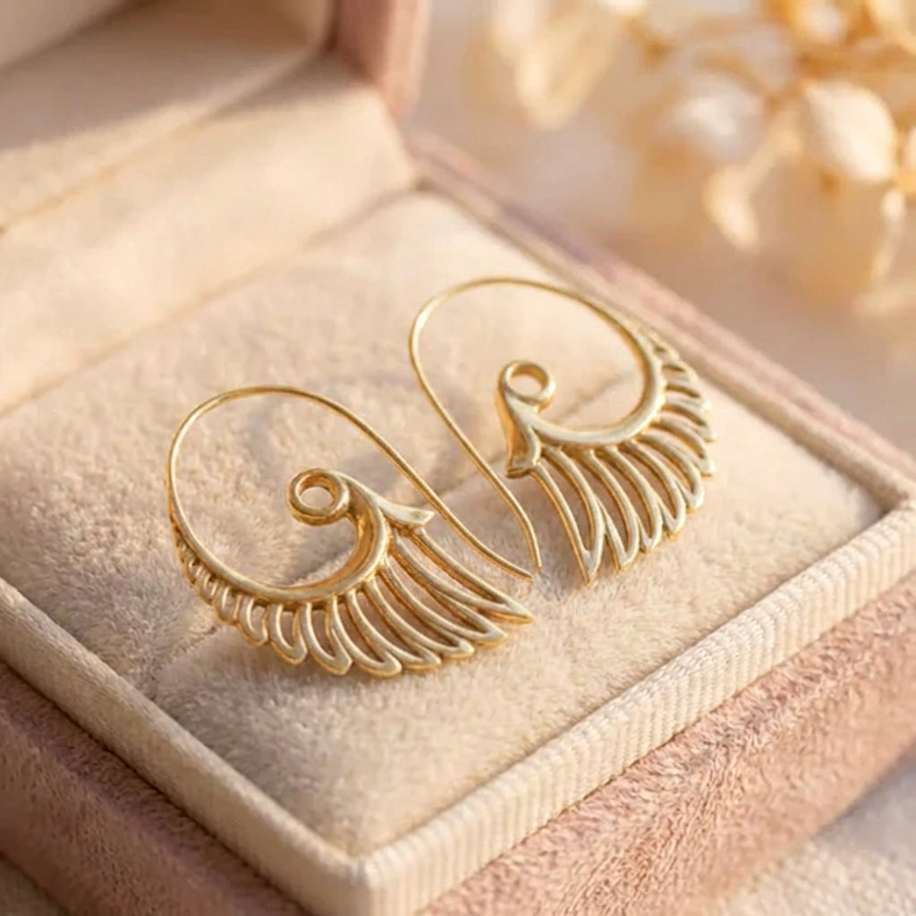 Wings Earrings In Gold