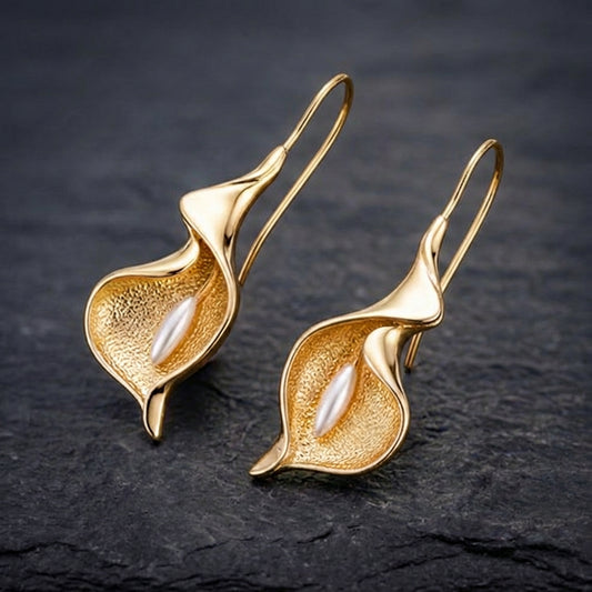 Blooming Flower Gold Earrings