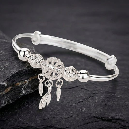 925 Silver Adjustable Dreamcatcher Bracelet