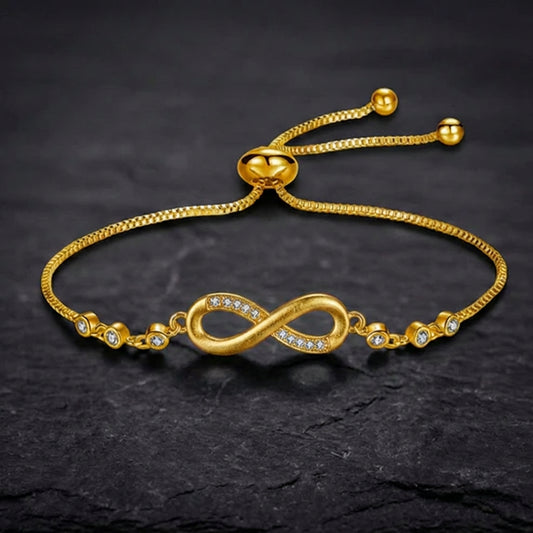 Adjustable Infinity Bracelet In Silver