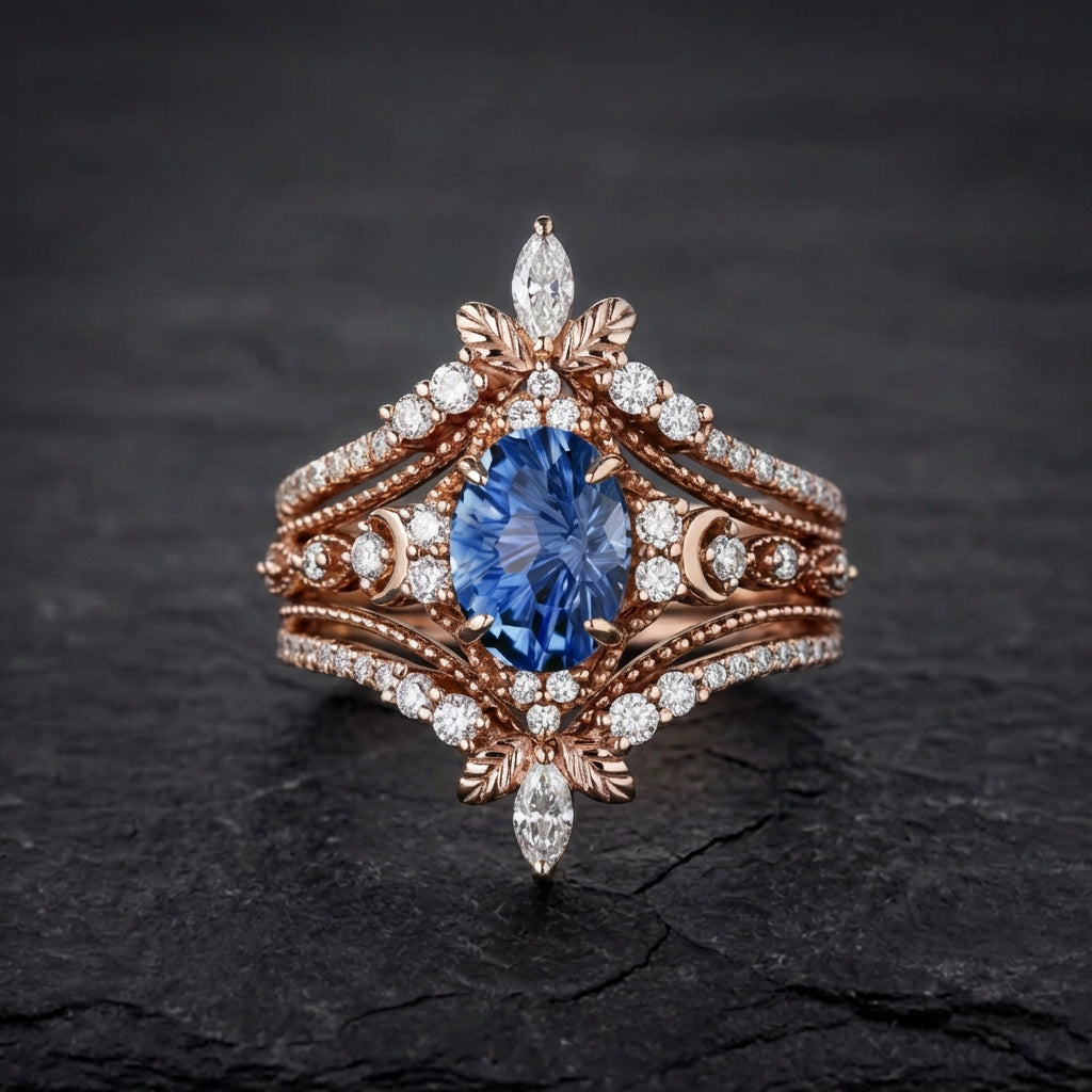 Elegant Blue Sapphire Ring 71585045