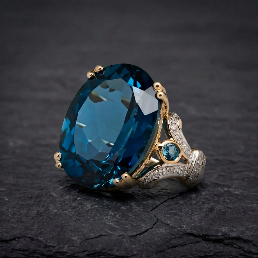 Elegant Blue Topaz Ring 05209185
