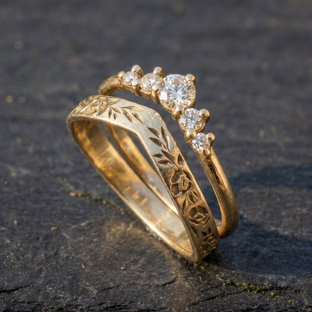 Vintage Gold Flower Ring 57437297