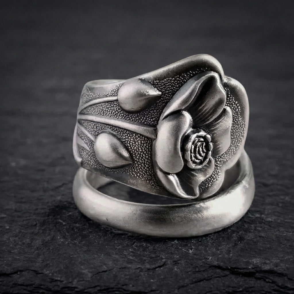 Vintage Flower Silver Ring 05186671
