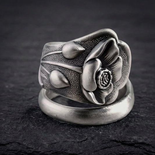 Vintage Flower Silver Ring 05186671