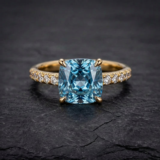 Elegant Blue Topaz Ring 78343923