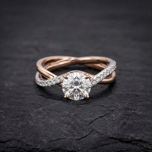 Elegant Crystal Engagement Ring 06432964