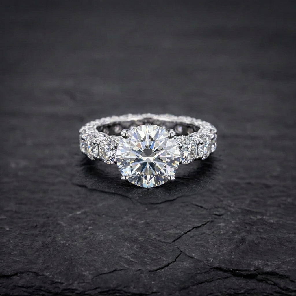 Elegant Crystal Engagement Ring 06635066