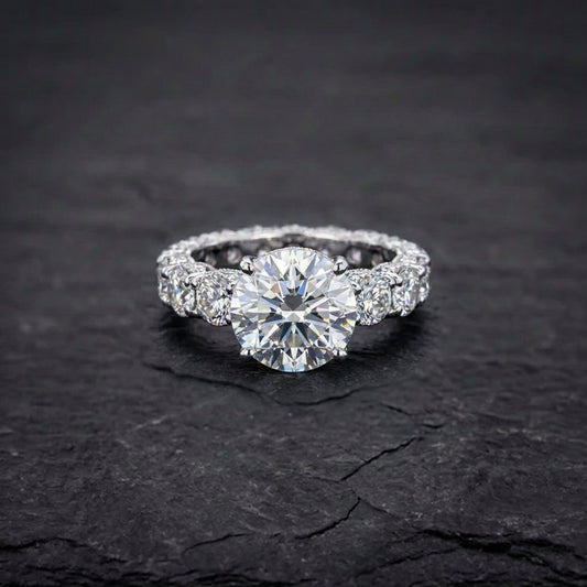 Elegant Crystal Engagement Ring 06635066