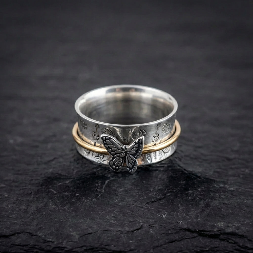 Vintage Butterfly Spinner Ring 14476483