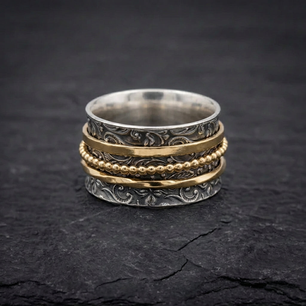 Bohemian Ornate Silver Ring 45628391