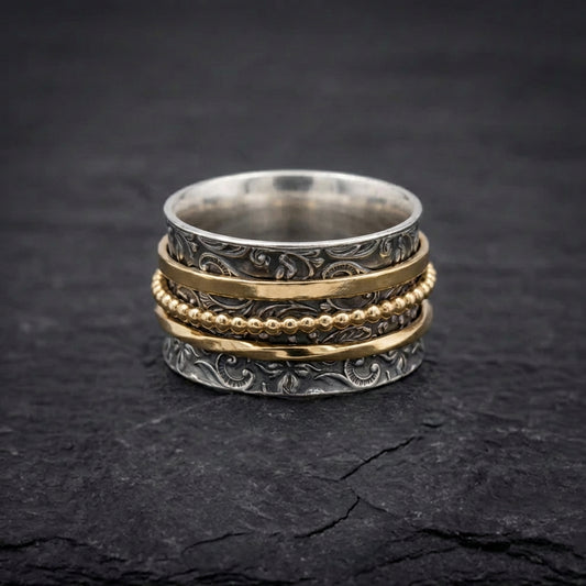 Bohemian Ornate Silver Ring 45628391