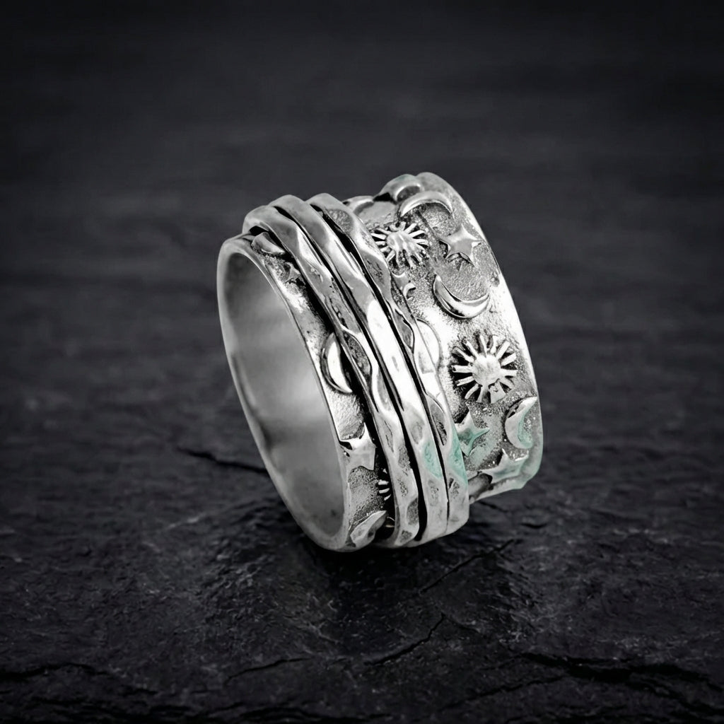 Bohemian Star Moon Ring 75337696