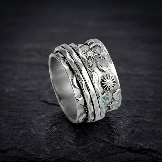 Bohemian Star Moon Ring 75337696