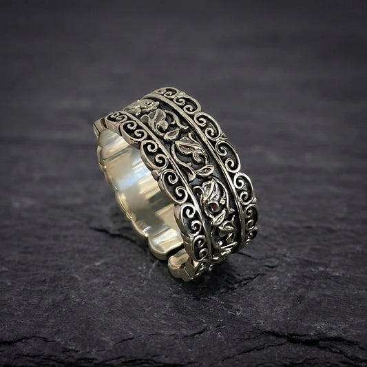 Vintage Sterling Silver Mask Ring 27686795