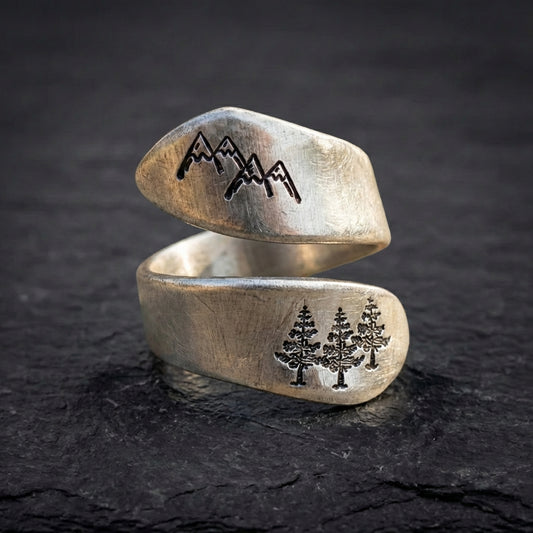 Vintage Mountain Forest Ring 76478680