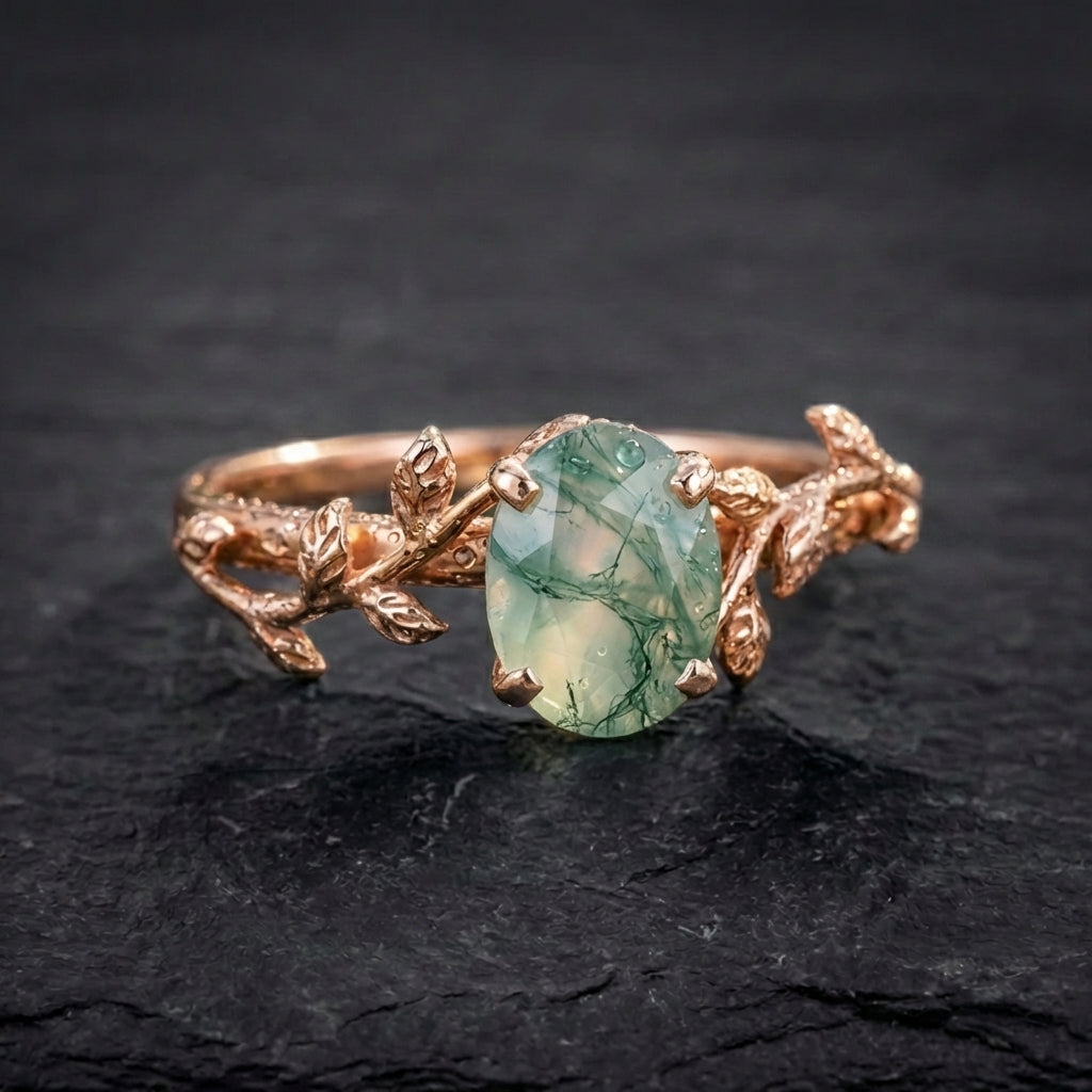 Vintage Moss Agate Ring 61866595