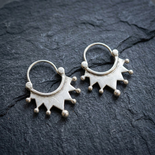 Vintage Silver Geometric Earrings 04414567