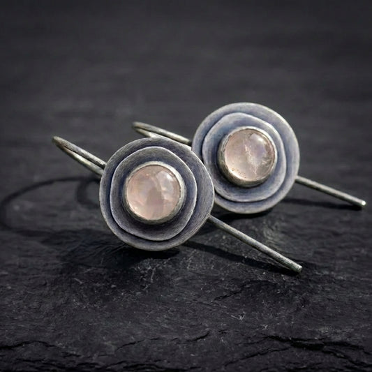 Vintage Rose Quartz Earrings 96803694