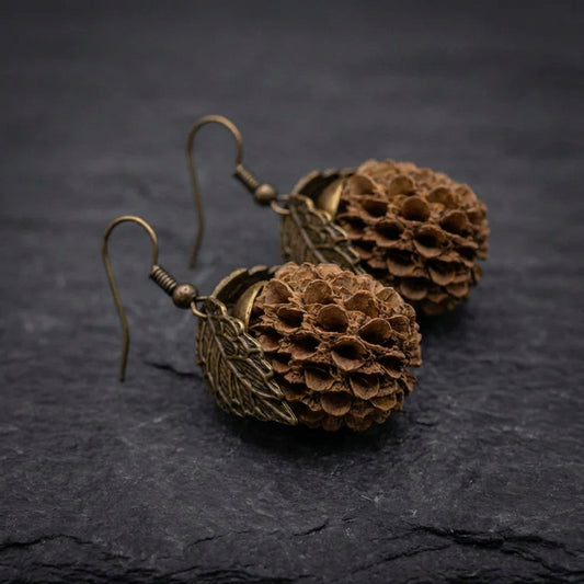 Vintage Pinecone Drop Earrings 13192040