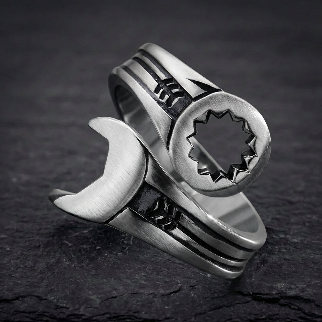 Sterling Silver Wrench Ring 70564532