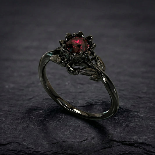 Statement Flower Ruby Ring 45773873