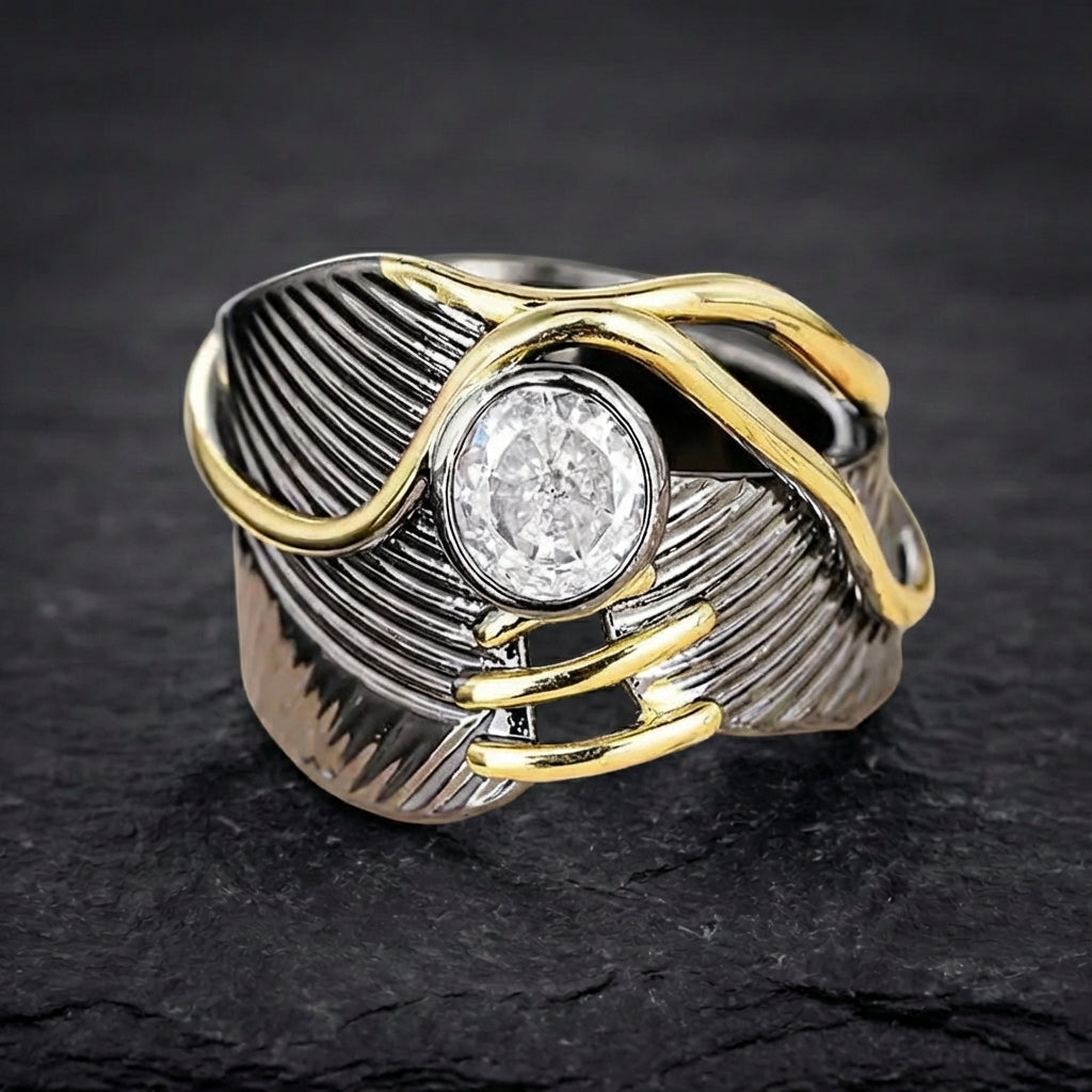 Statement Cz Feather Ring 51267995