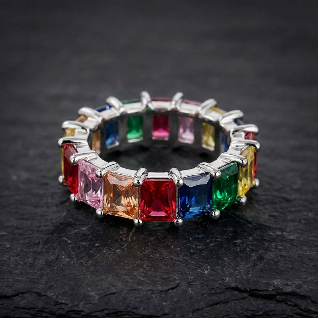 Rainbow Crystal Ring 73418572