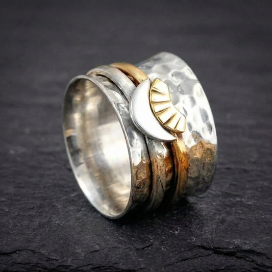 Elegant Moon Statement Ring 92380772