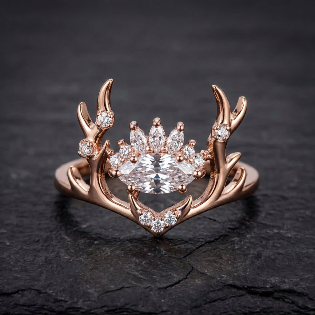 Elegant Elk Crystal Ring 18517035