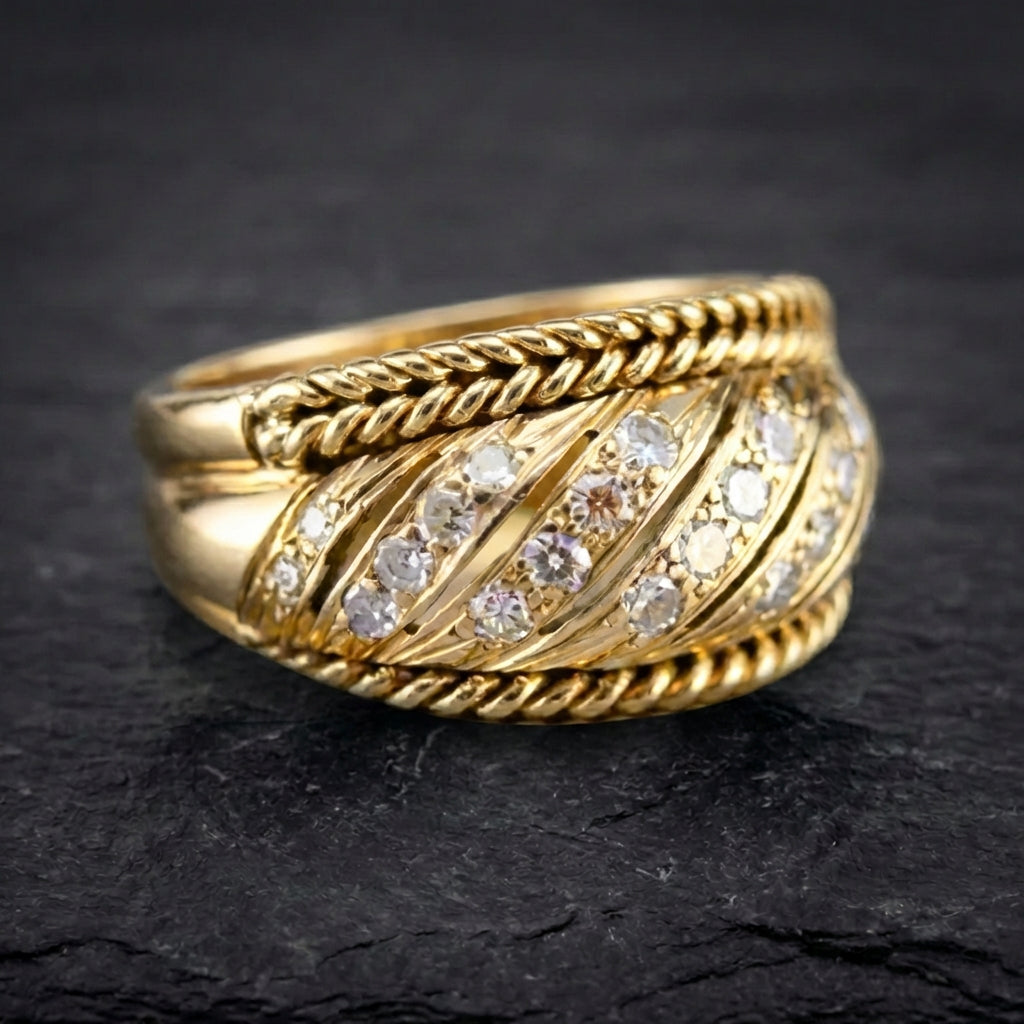 Elegant Gold Cubic Zirconia Ring 35399947