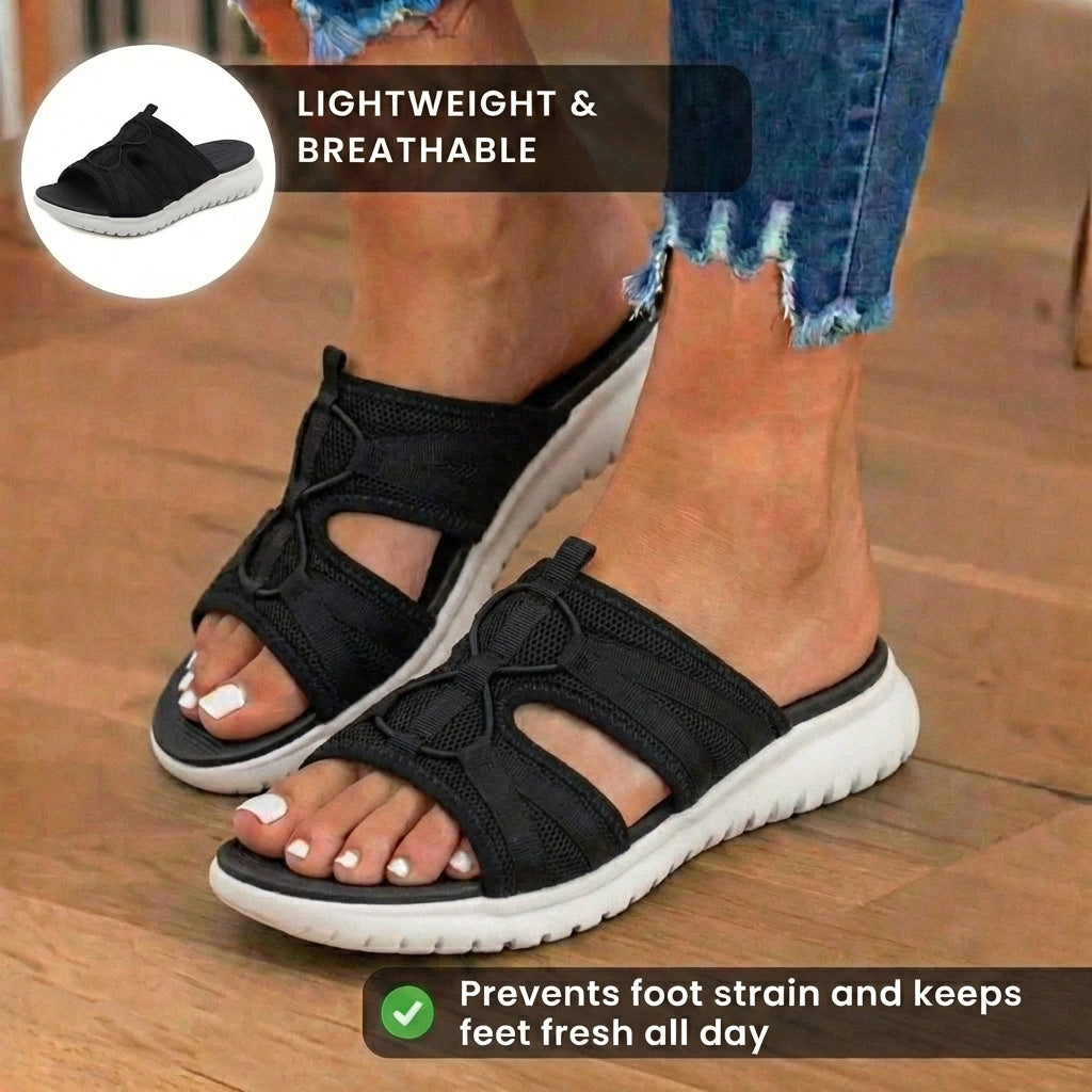 Orthopedic Mesh Sport Sandals - Athletic Cage Design & Adjustable Bungee Closure