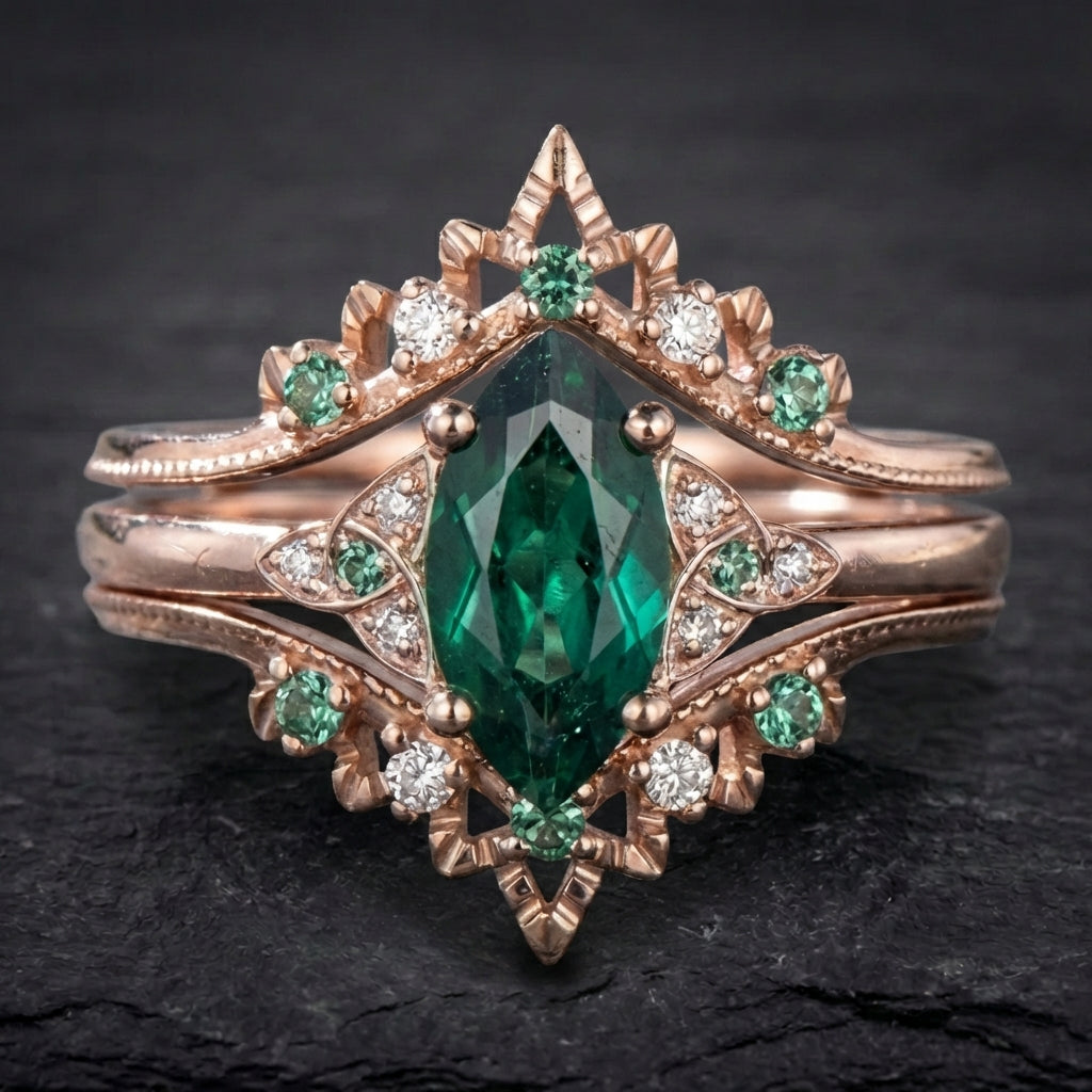 Vintage Emerald Statement Ring 30787615