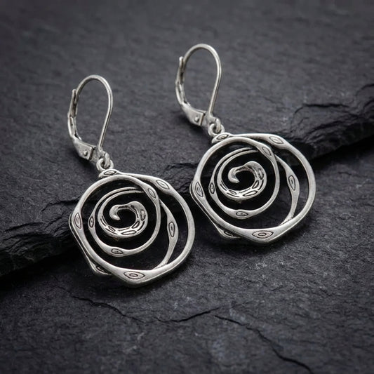 Vintage Spiral Dangle Earrings 55878887
